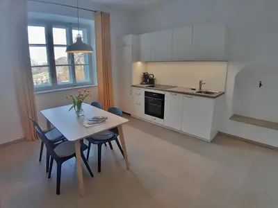Küche/Küchenzeile in der Unterkunft Maria Theresia Berghaus Apartments