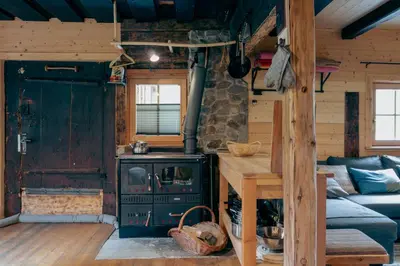 Küche/Küchenzeile in der Unterkunft Stangllehen Hütte