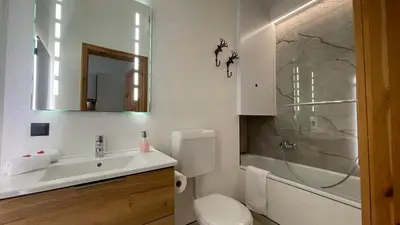 Ein Badezimmer in der Unterkunft Bergkristall Ruhe und Aussicht auf 1100m