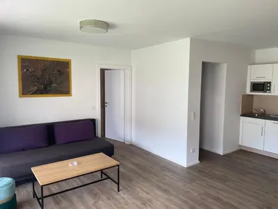 Küche/Küchenzeile in der Unterkunft Ferienwohnung Siri Zentrum mit Garten