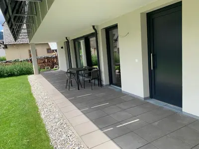 Das Gebäude in dem sich die Ferienwohnung befindet