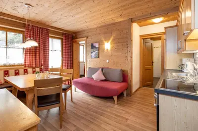 Küche/Küchenzeile in der Unterkunft Apparthotel Kirchgasser