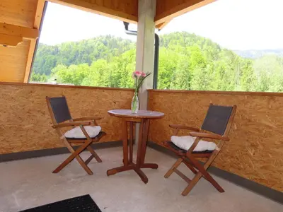 Ein Balkon oder eine Terrasse in der Unterkunft Ferienwohnung Eisl 2