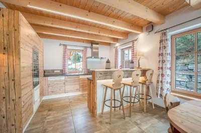 Küche/Küchenzeile in der Unterkunft Chalet Fischerkogel an der Skipiste